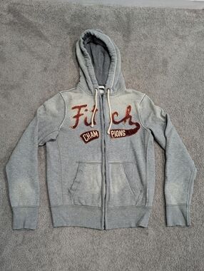 Abercrombie & Fitch Full Zip Hoodie VTG Y2K Men Sz Med Muscle Heavyweight Jacket